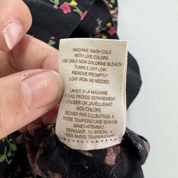 Free People Dress Womens Size 4 Black Poision Apple Floral Strapless Mini Y2K - Picture 7 of 10